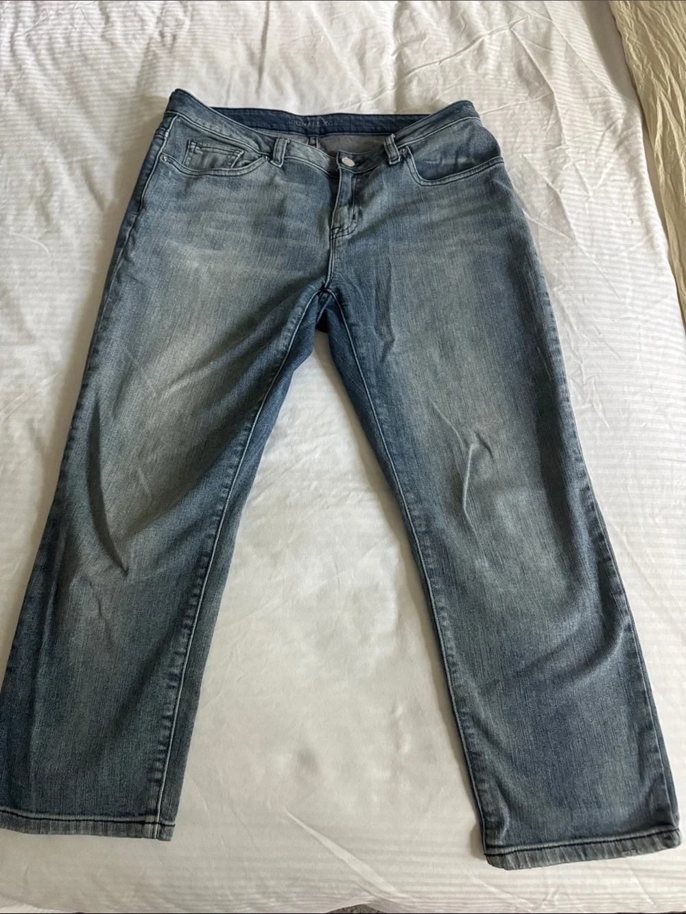 Michael Kors Women's Straight Leg Light Blue Jeans